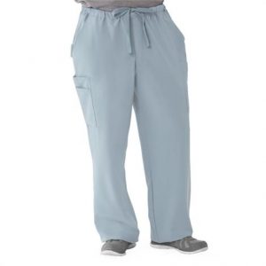 Medline Illinois Ave Mens Athletic Cargo Scrub Pants with 7 Pockets - Light Gray Health Products