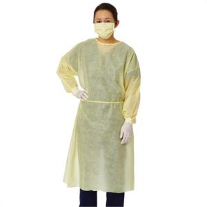 Medline Medium Weight Multi-Ply Fluid Resistant Isolation Gown Health Products