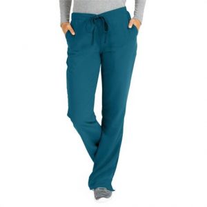 Medline Melrose Ave Womens Stretch Fabric Boot Cut Scrub Pants - Caribbean Blue Health Products