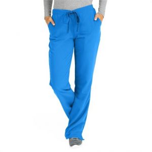 Medline Melrose Ave Womens Stretch Fabric Boot Cut Scrub Pants - Royal Blue Health Products