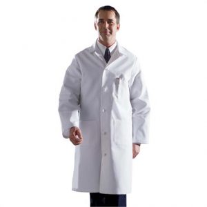 Medline Mens Premium Full Length Cotton Lab Coats Health Products