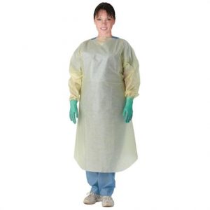 Medline Multi-Ply Over Head Open Back Isolation Gown Health Products