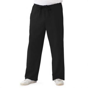 Medline Newport Ave Unisex Stretch Fabric Scrub Pants with Drawstring - Black Health Products