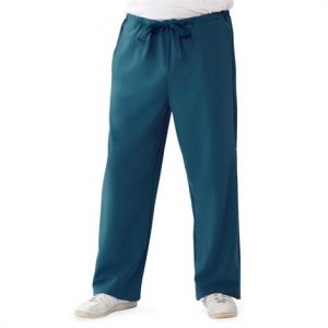 Medline Newport Ave Unisex Stretch Fabric Scrub Pants with Drawstring - Caribbean Blue Health Products