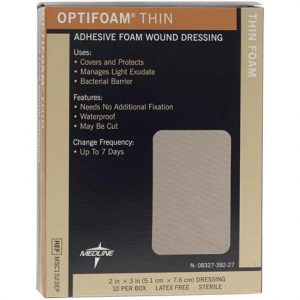 Medline Optifoam Thin Adhesive Foam Dressing Health Products