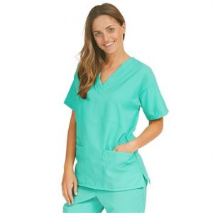 Medline PerforMAX Ladies V-Neck Tunic Scrub Tops - Jade Health Products