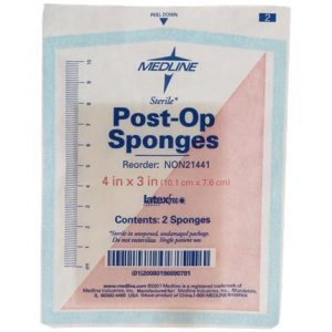 Medline Post-Op Sterile Gauze Sponges Health Products