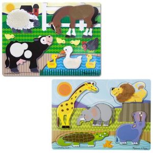 Melissa & Doug Touch and Feel Puzzles Health Products