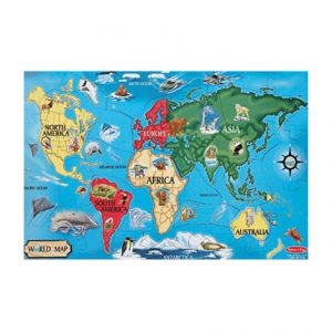 Melissa & Doug World Map Floor Puzzle Health Products