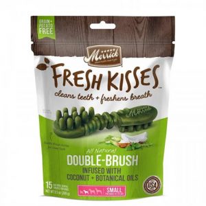 Merrick Fresh Kisses Coconut Oil Double-Brush Dental Treats - Small Health Products