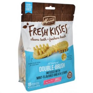 Merrick Fresh Kisses Mint Double-Brush Dental Treats - Small Health Products