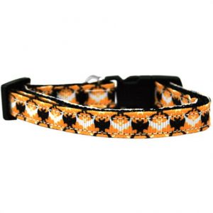 Mirage Bat Argyle Nylon Dog Collar Health Products