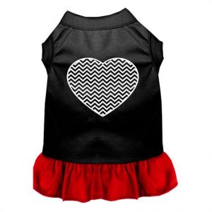 Mirage Chevron Heart Screen Print Dog Dress Health Products