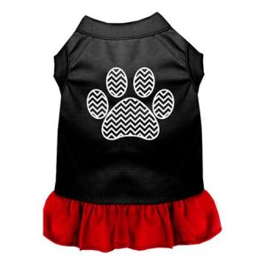 Mirage Chevron Paw Screen Print Dog Dress Health Products