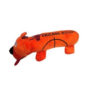 Mirage Chicago Bulls Plush Squeaky Dog Tube Toy Health Products