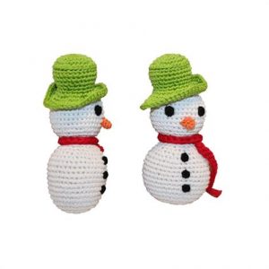 Mirage Holiday Knit Knack Frost The Snowman Organic Cotton Small Dog Toy Health Products