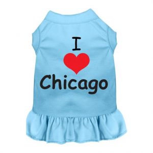 Mirage I Heart Chicago Screen Print Dog Dress Health Products