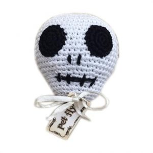 Mirage Knit Knacks Skully the Skull Organic Cotton Small Dog Toy Health Products