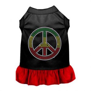 Mirage Rasta Peace Rhinestone Dog Dress Health Products