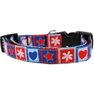 Mirage Stars And Hearts Nylon Dog Collar Health Products