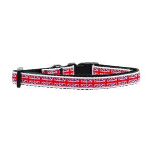 Mirage Tiled Union Jack UK Flag Nylon Ribbon Dog Collar Health Products