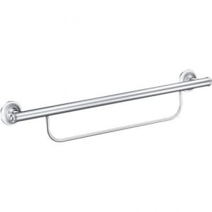 Moen 24 Inches Brushed Nickel Grab Bar With Towel Bar Health Products