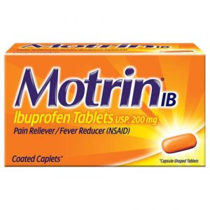 Motrin IB Ibuprofen Pain Reliever Caplets Health Products