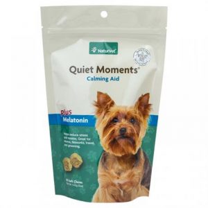 NaturVet Quiet Moments Calming Aid Plus Melatonin Dog Chews Health Products