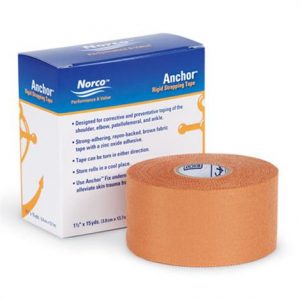 North Coast Medical Anchor Rayon-Backed Brown Fabric Rigid Strapping Tape Health Products