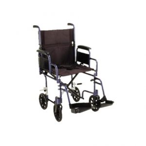 Nova Medical 19 Inches Lightweight Transport Chair With Detachable Desk Arm And Swing Away Footrests Health Products