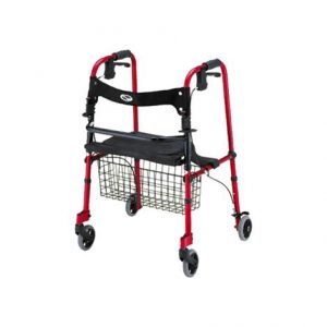 Nova Medical Cruiser De-Light Four-Wheel Folding Walker With Basket Health Products