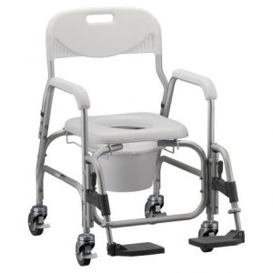 Nova Medical Deluxe Shower Chair and Commode With Padded Seat And Swing Away Footrest Health Products