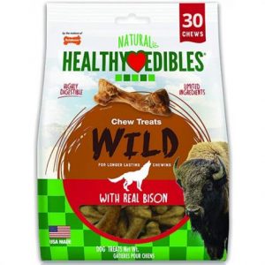 Nylabone Natural Healthy Edibles Wild Bison Chew Treats Health Products