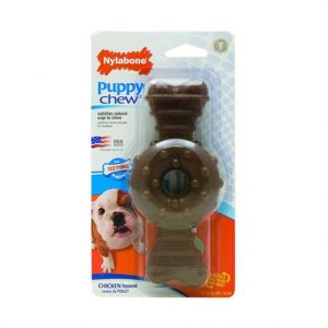 Nylabone Puppy Chew Textured Ring & Bone - Chicken Flavor Health Products