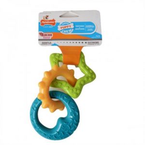 Nylabone Puppy Teething Rings - Bacon Flavor Health Products