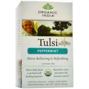 Organic India Peppermint Tulsi Tea Health Products