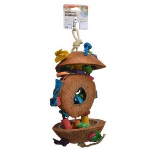 Penn Plax Natural Coconut Bird Kabob with Wood & Sisal Health Products