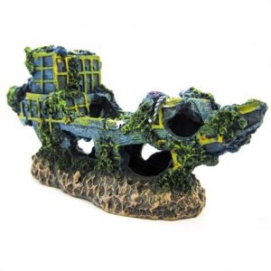 Penn Plax Sunken Ship Aquarium Decor Health Products