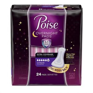 Poise Overnight Ultimate Absorbency Extra Coverage Incontinence Pads Health Products