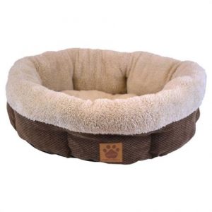 Precision Natural Surroundings Shearling Dog Donut Bed - Coffee Health Products