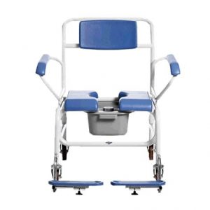 Provider Mobile Bariatric Shower Commode Chair With Butterfly Arms Health Products