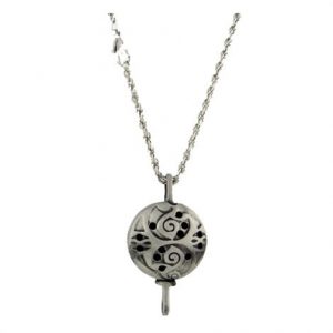 Quantum Pewter Oriental Dome Diffuser Necklace Health Products