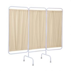 R&B Stationary Three Panel Privacy Screen With Crutch Tips Health Products