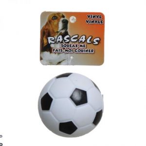 Rascals Vinyl Soccer Ball for Dogs - White Health Products