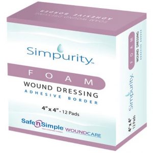 Safe N Simple Simpurity Adhesive Border Foam Dressing Health Products