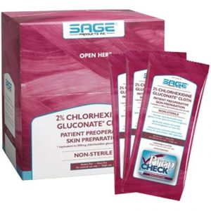 Sage Two-Percent Chlorhexidine Gluconate Cloth Health Products