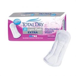 Secure Personal Care TotalDry Incontinence Light Pad Without Wings Health Products