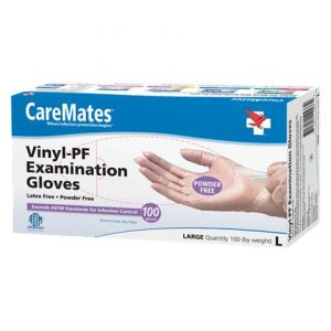 Shepard CareMates Vinyl Powder Free Examination Gloves Health Products