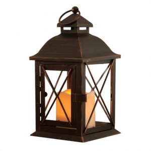 Smart Living Aversa Metal Lantern With Led Candle Health Products