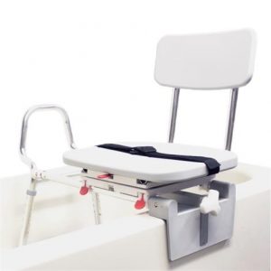 Snap-N-Save Sliding Tub-Mount Transfer Bench With Swivel Seat And Back Health Products